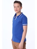 Boy\'s cornflower blue polo shirt NDZ4475 - Online store - Boutique